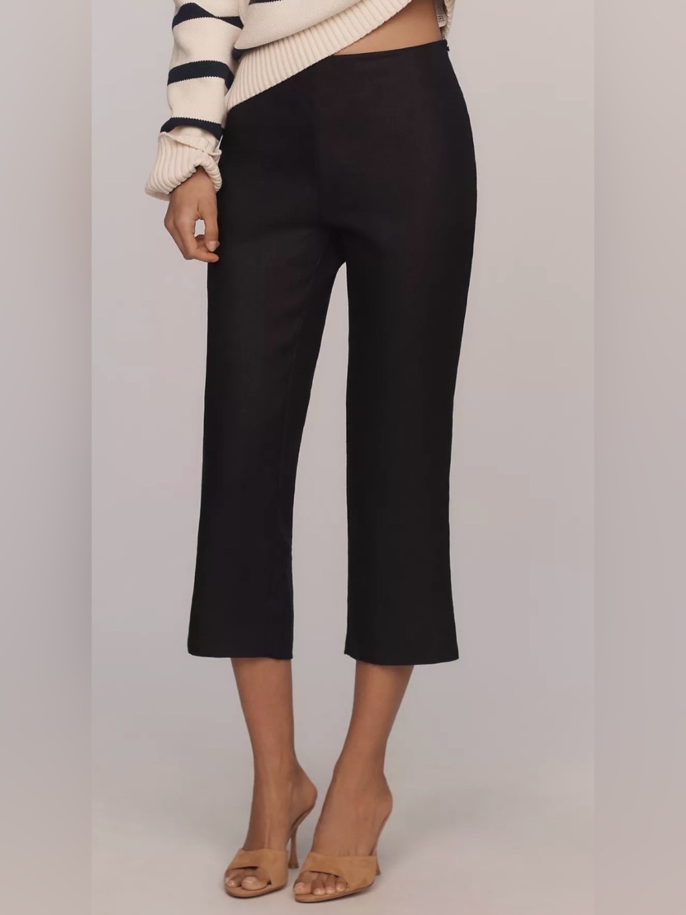 Reformation Petra Linen Pedal Pusher Pants Size 8